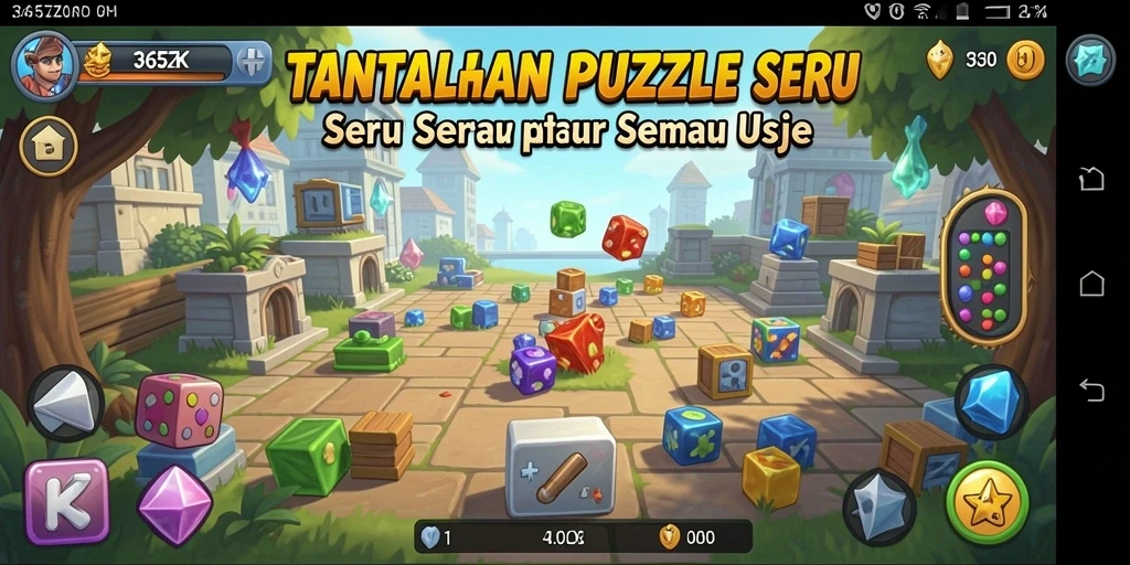 Tampilan gameplay menarik dari puzzle 365ZK yang menantang.