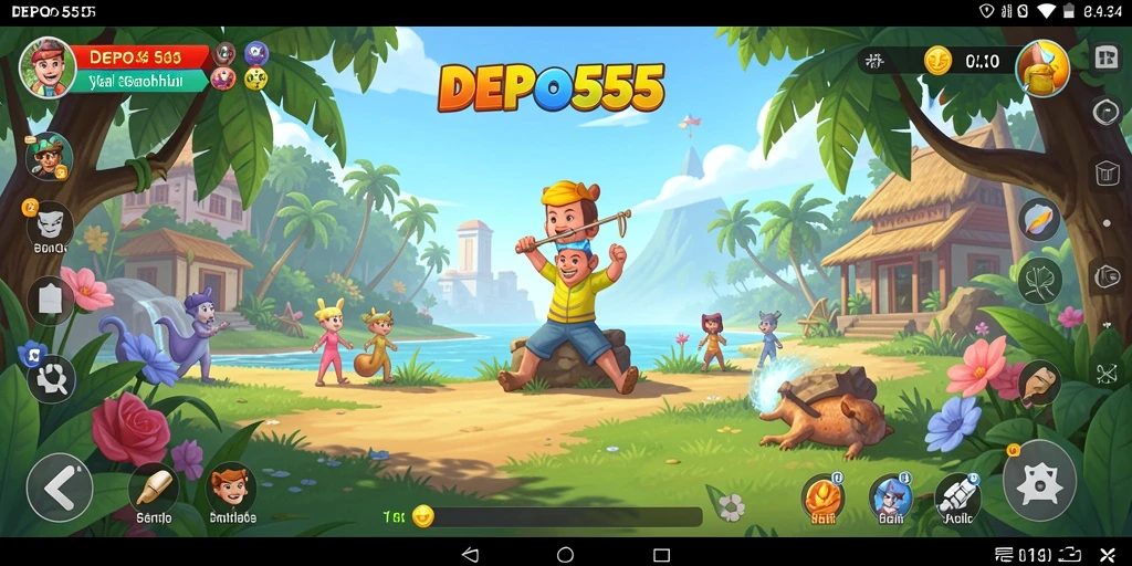 Tampilan menarik dari permainan DEPO555 yang penuh warna.