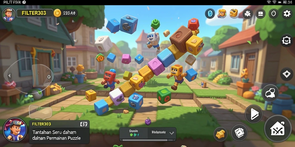 Tampilan gameplay FILTER303 yang menarik dan menantang.