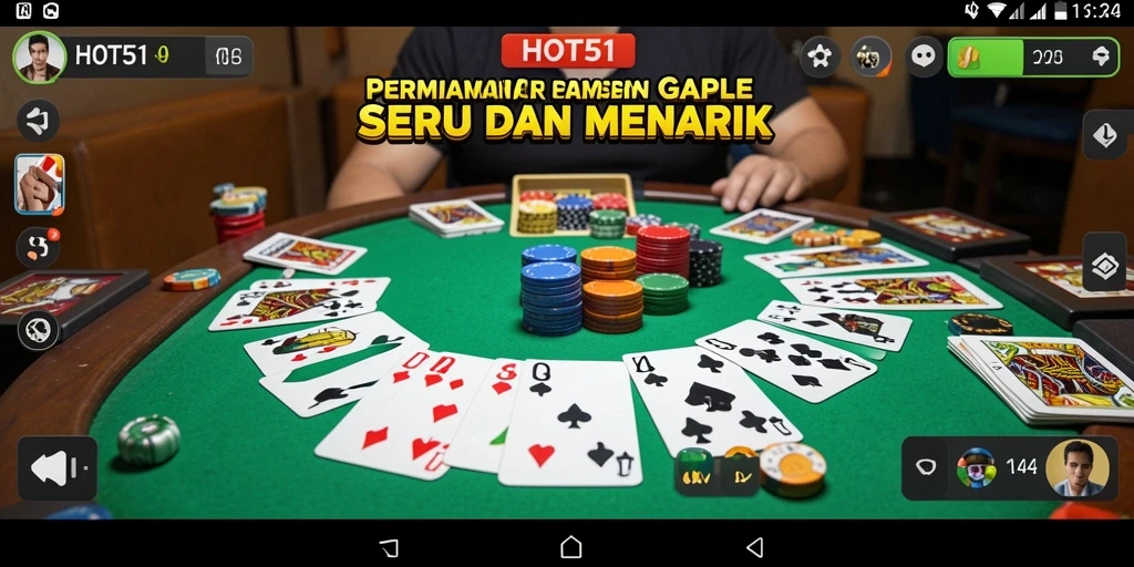 Tampilan gameplay Gaple yang seru dan menantang di HOT51.