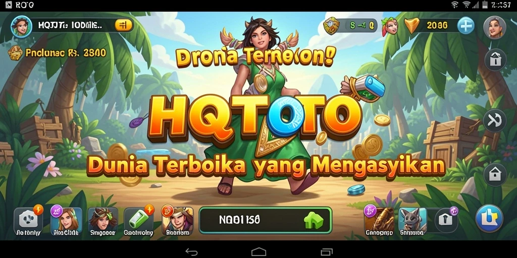 Tampilan utama HQTOTO dengan dunia Open World yang dinamis.