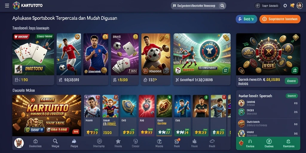 Tampilan menarik dari gameplay KARTUTOTO di Sportsbook.