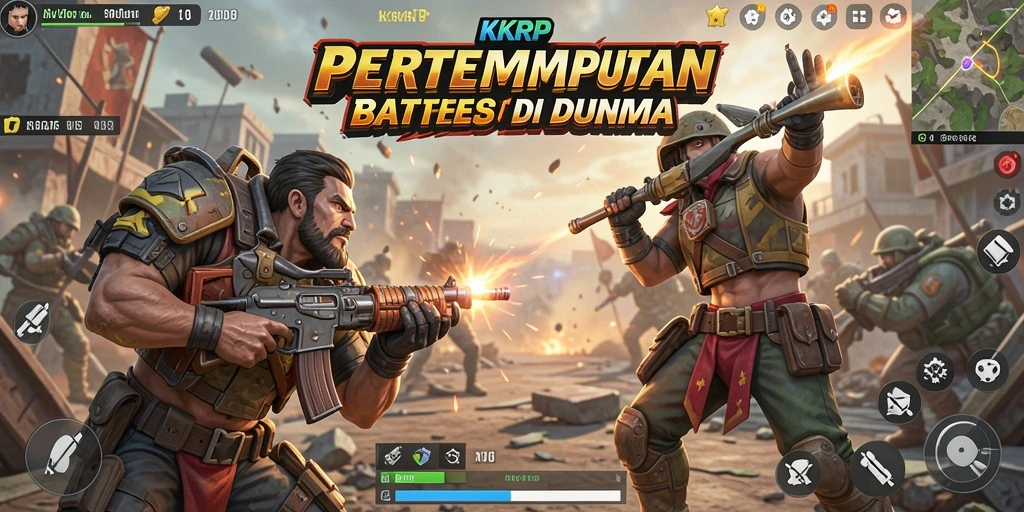 Tampilan menarik gameplay pertempuran intens dalam KKRP.