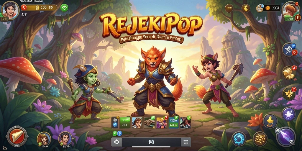 Tampilan gameplay seru dalam dunia petualangan REJEKIPOP.