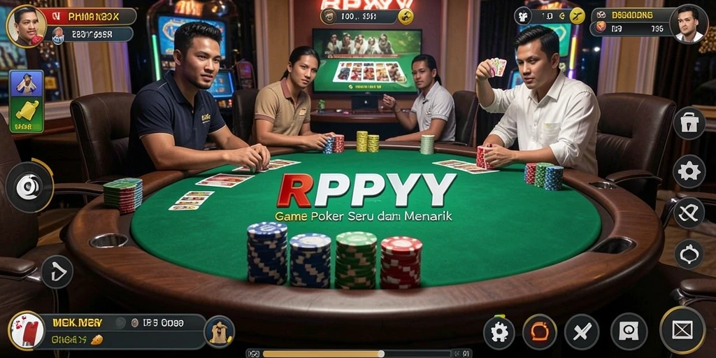Gameplay seru Poker di RPYYY dengan grafis menarik dan interaksi pemain.