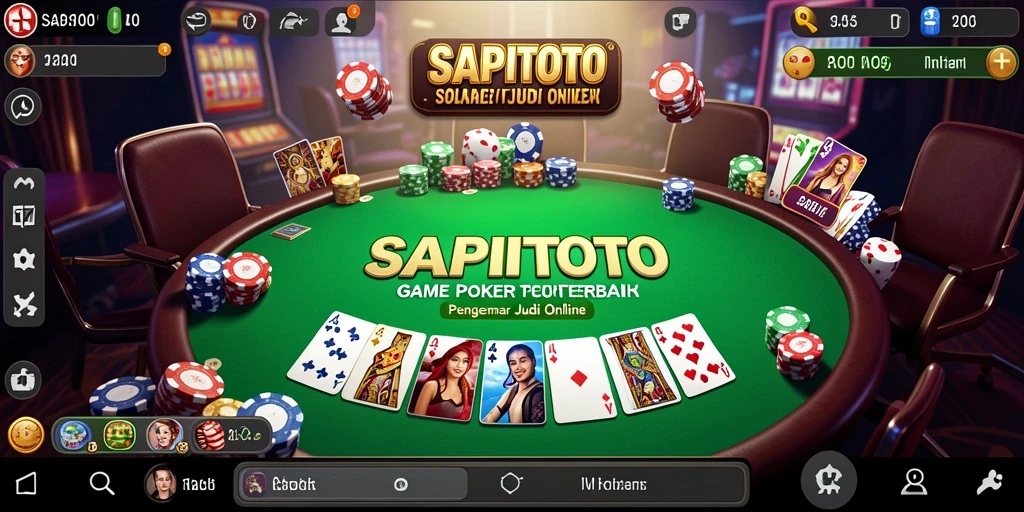 Tampilan gameplay SAPITOTO yang menarik dan penuh strategi Poker.