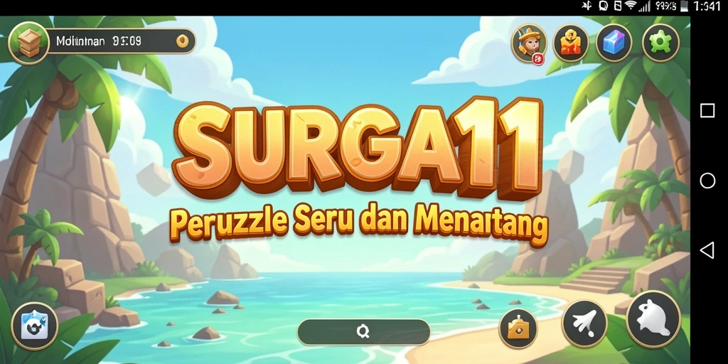 Screenshot gameplay SURGA11 menunjukkan tantangan puzzle yang menarik.