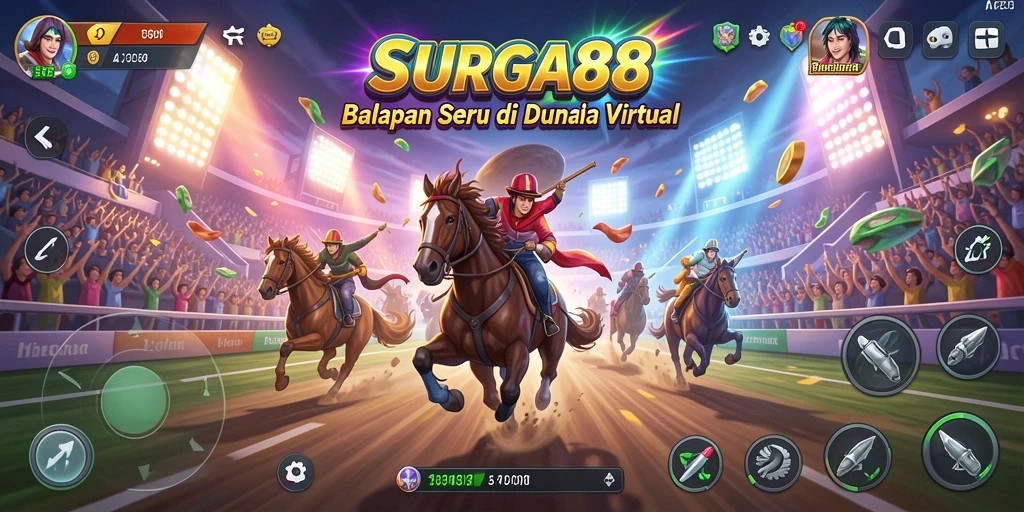 Menampilkan gameplay intens dan seru dalam SURGA88.